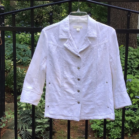 Coldwater Creek Jackets & Blazers - Coldwater Creek embossed casual jacket